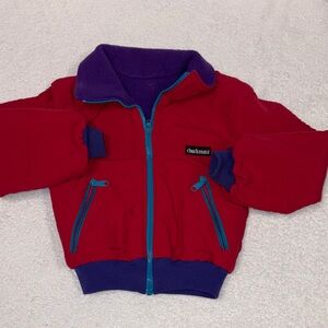 Vintage 80’s bomber chuck roast Red teal Purple Kids Jacket unisex size 5